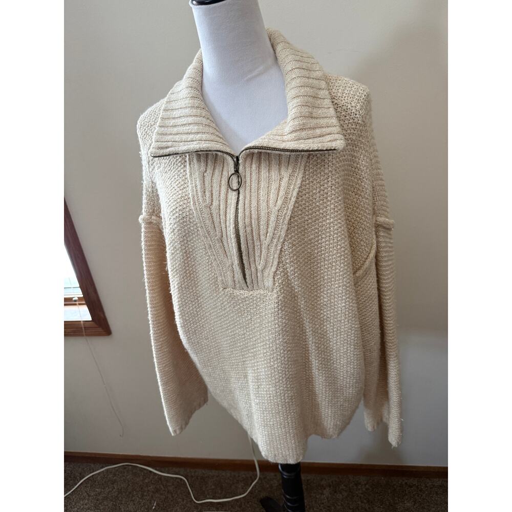 Universal Thread Cream Knit Half Zip Sweater - Picture 2 of 4